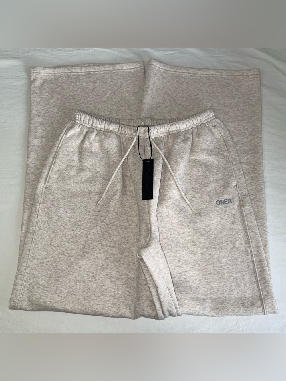 ONER ACTIVE FOUNDATIONS ALL SEASON STRAIGHT LEG SWEATPANTS IN OAT MARL - Picture 2 of 8